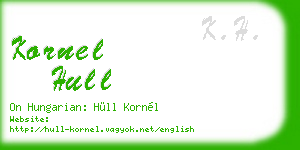 kornel hull business card
